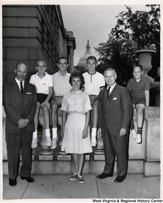 Congressman Arch A. Moore, Jr. with an unidentified group of people.