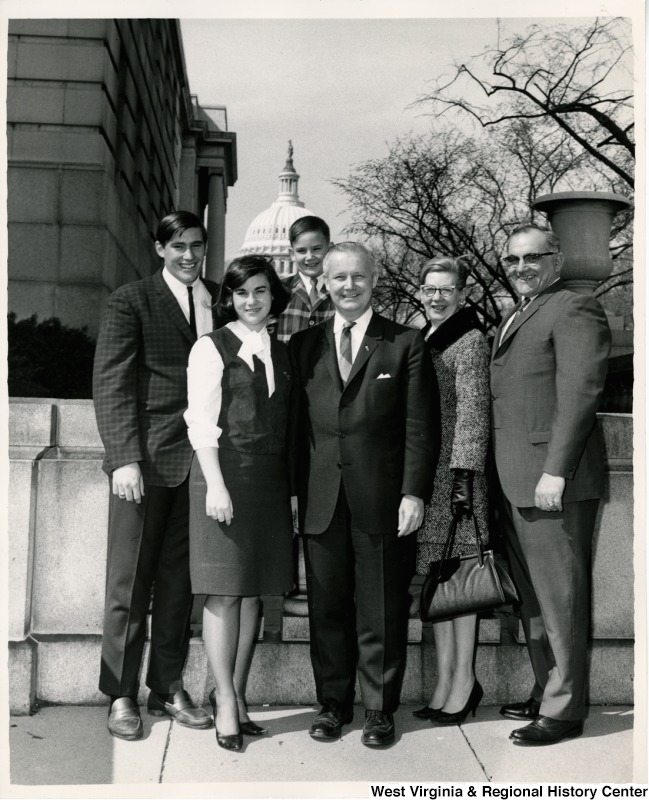 Congressman Arch A. Moore, Jr. with an unidentified group of men and women.