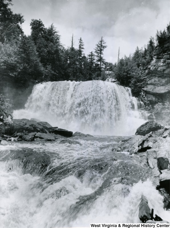 Photograph from the base of Blackwater Falls.