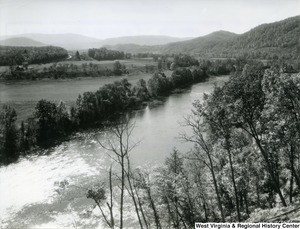 A photograph of the Cheat River below St. George, W.Va.