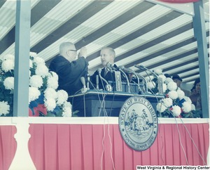Governor Arch A. Moore Jr. being sworn into office.