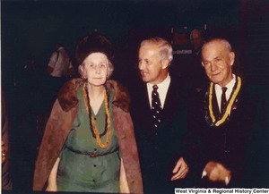 Congressman Arch Moore (center) with his parents during his campaign for Governor.