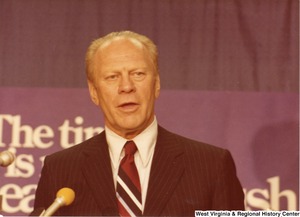 Gerald Ford campaigning for Arch Moore.