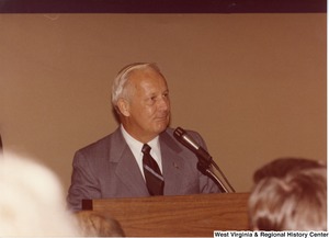 Arch Moore speaking at his campaign rally for governor.